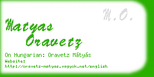 matyas oravetz business card